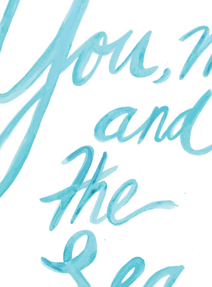 You Me and the Sea Coastal Greeting Card