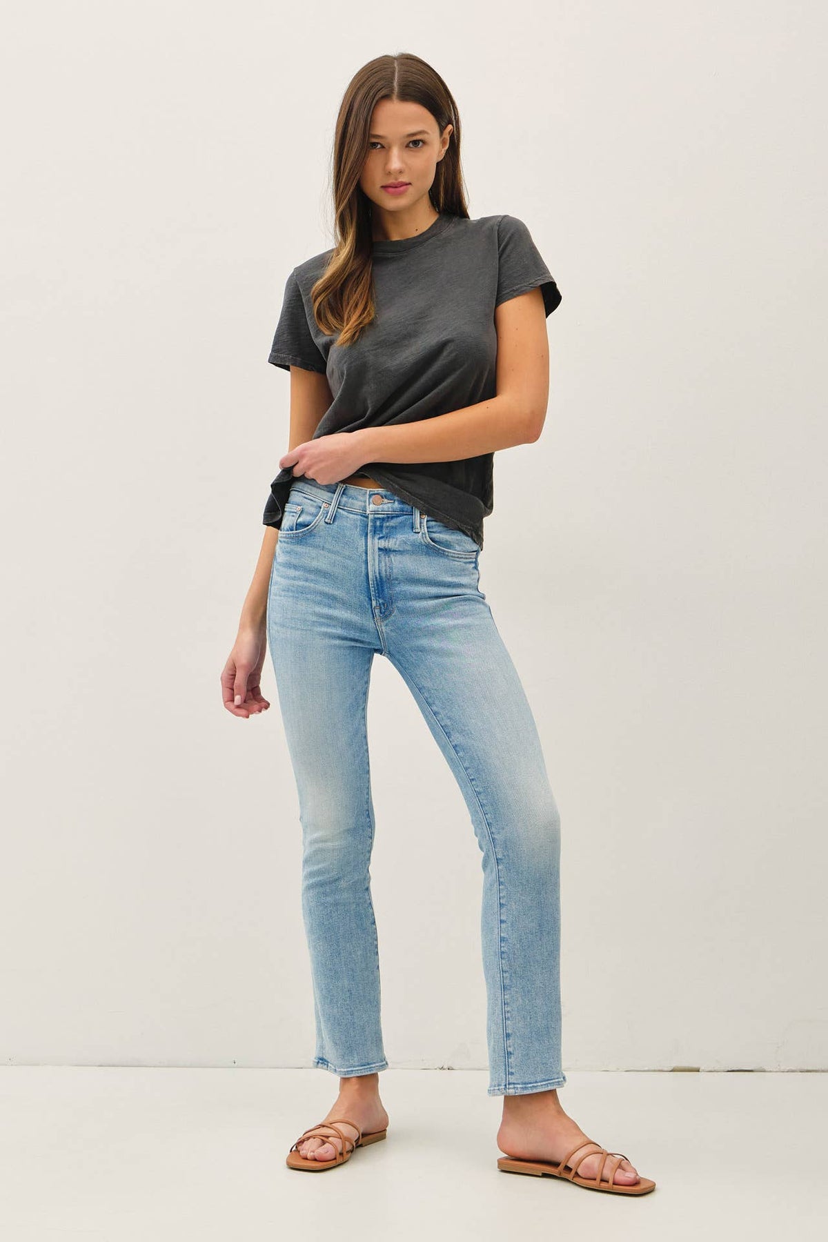 NEW COLOR-CLASSIC CUT ACID WASH COTTON T-SHIRT