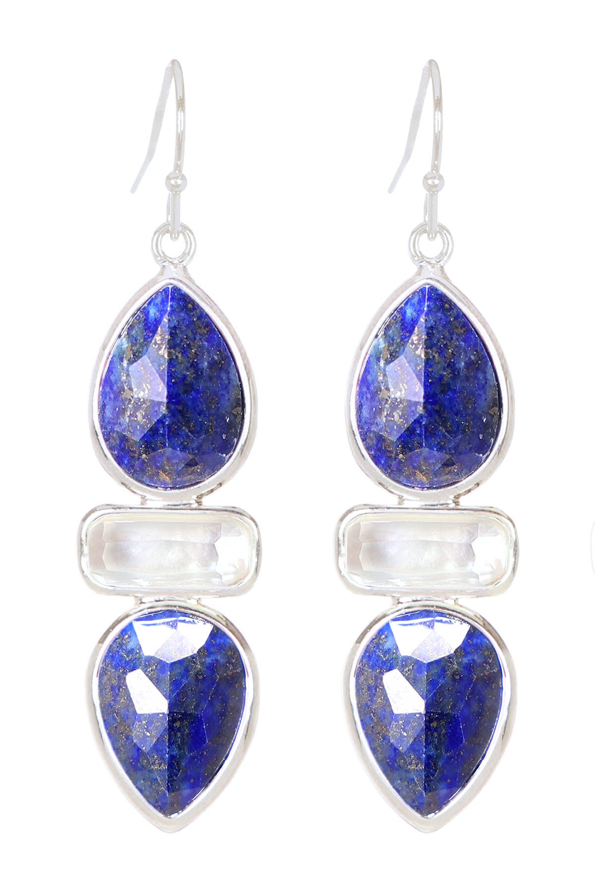 Lapis With Pearl Drop Earrings - SF