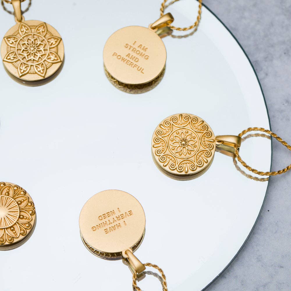 I Choose Joy - inspirational Mantra® mandala necklace