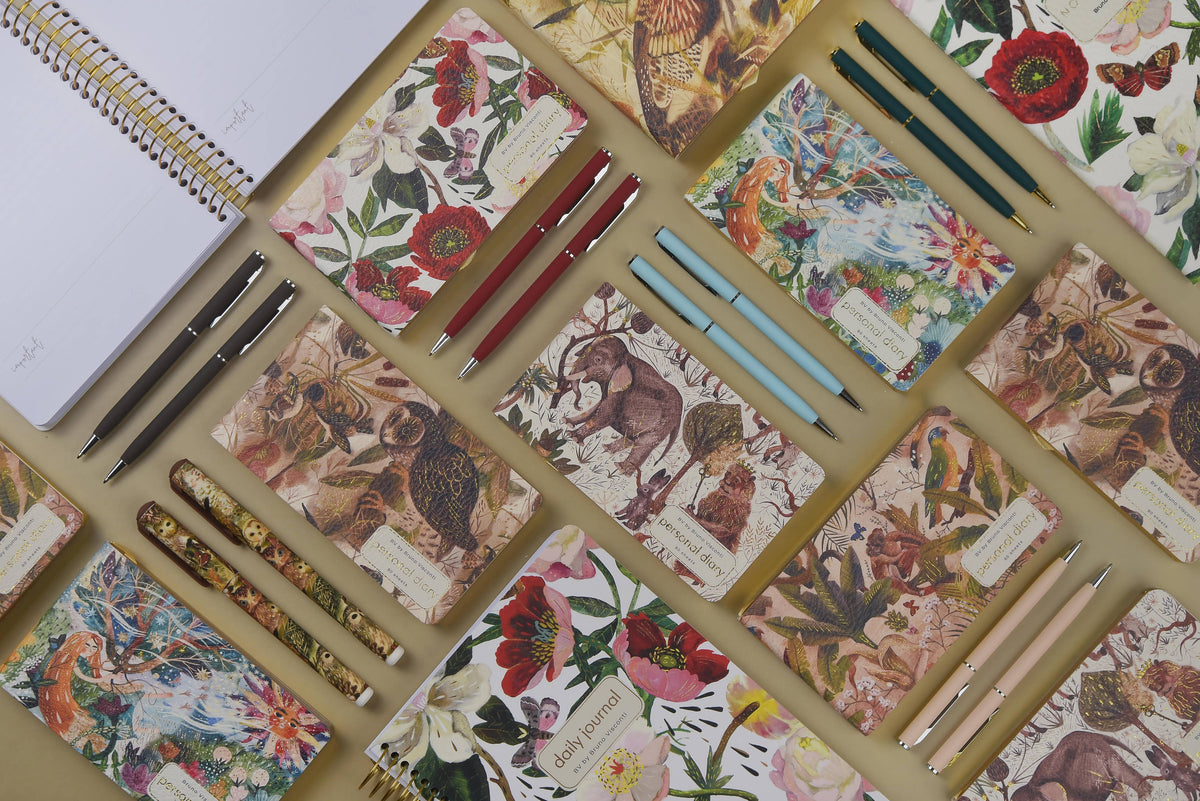 Horizontal Vegan Leather Weekly Planner - Jungle 