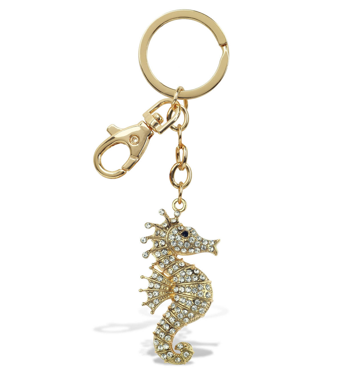 Gold Sparkling Charms - Seahorse