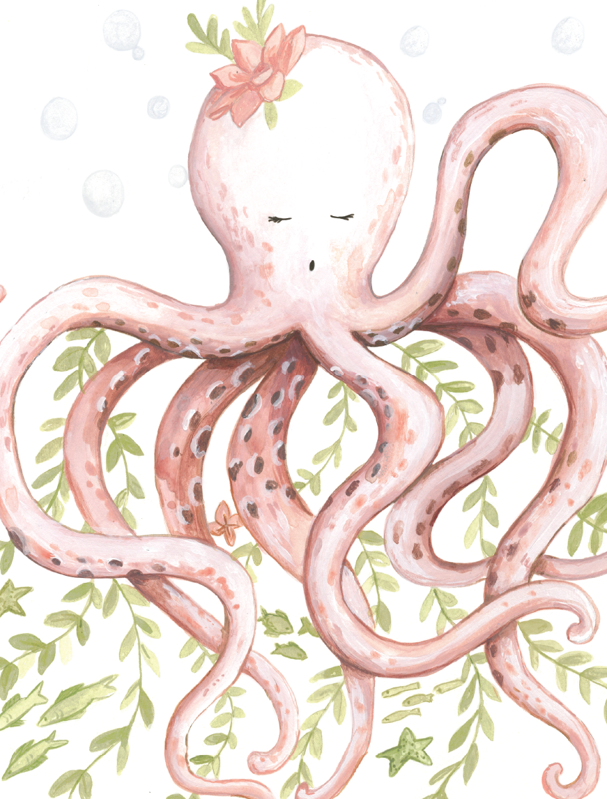 Sweet Octopus Baby Greeting Card