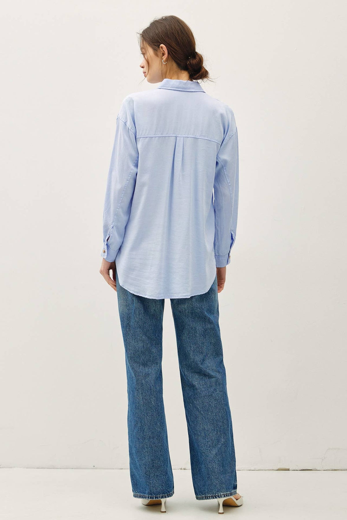 SOFT-WASHED TENCEL OVERSIZED SHIRT