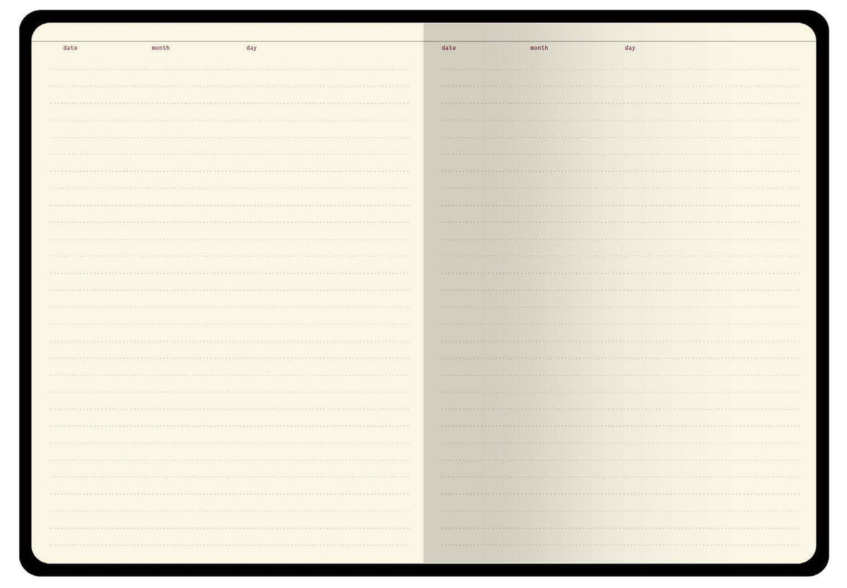 A5 Vegan Leather Hardcover Daily Planner -Night Flowers
