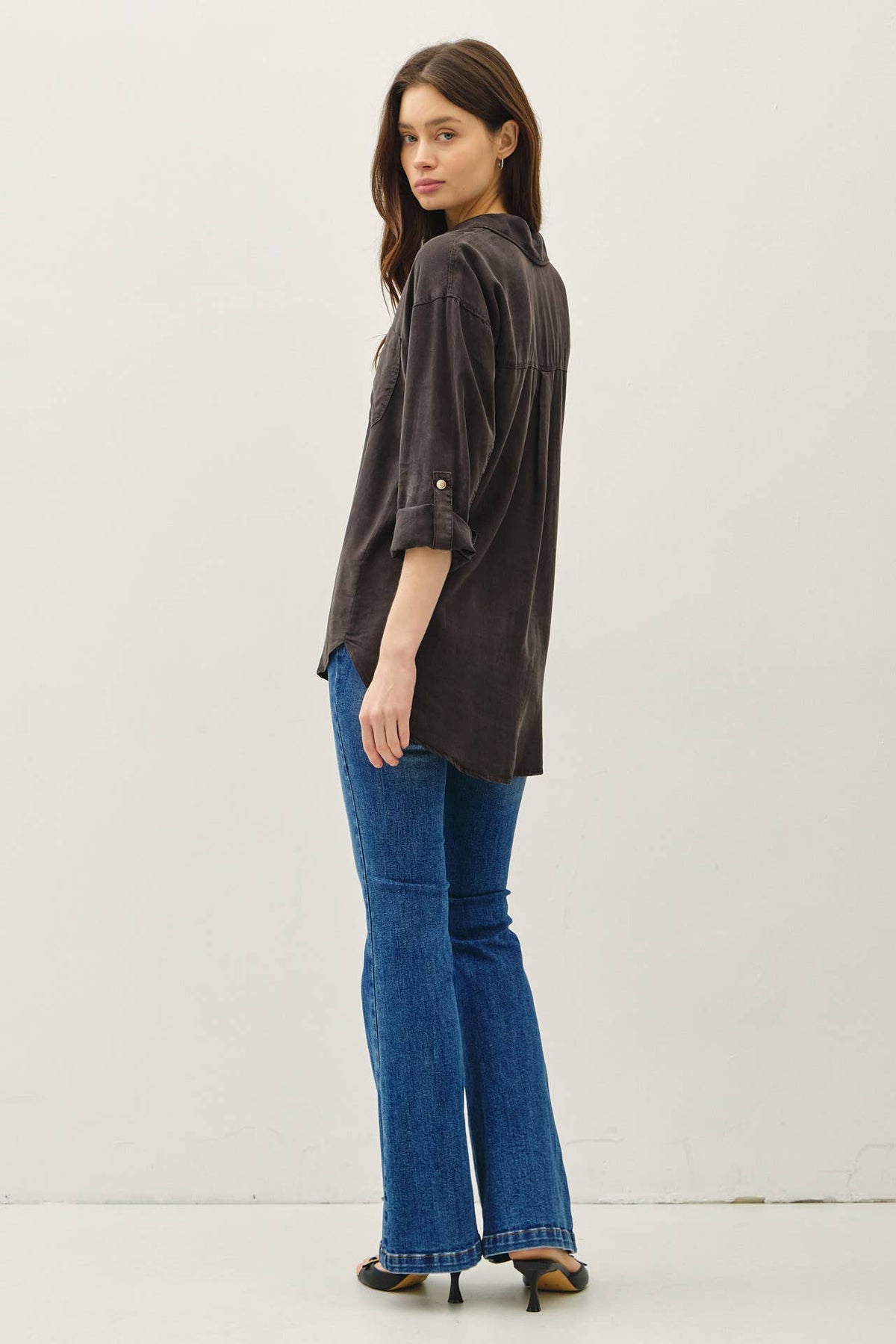 SOFT-WASHED TENCEL OVERSIZED SHIRT