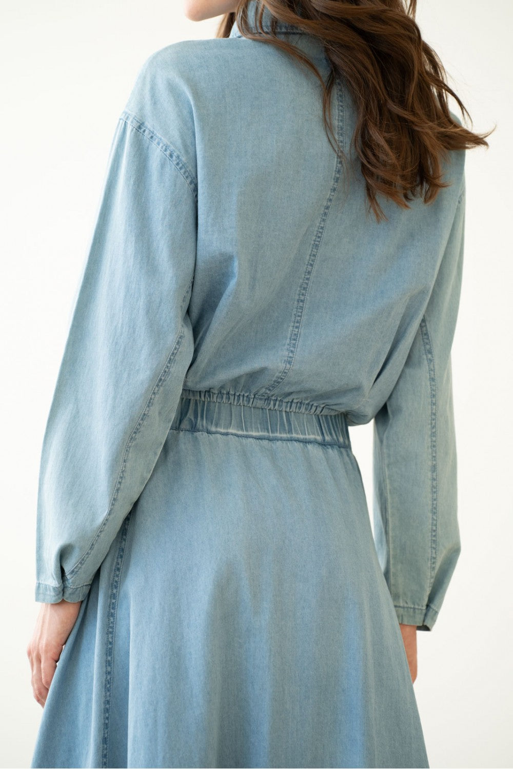 Chambray Shirt - elastic waist