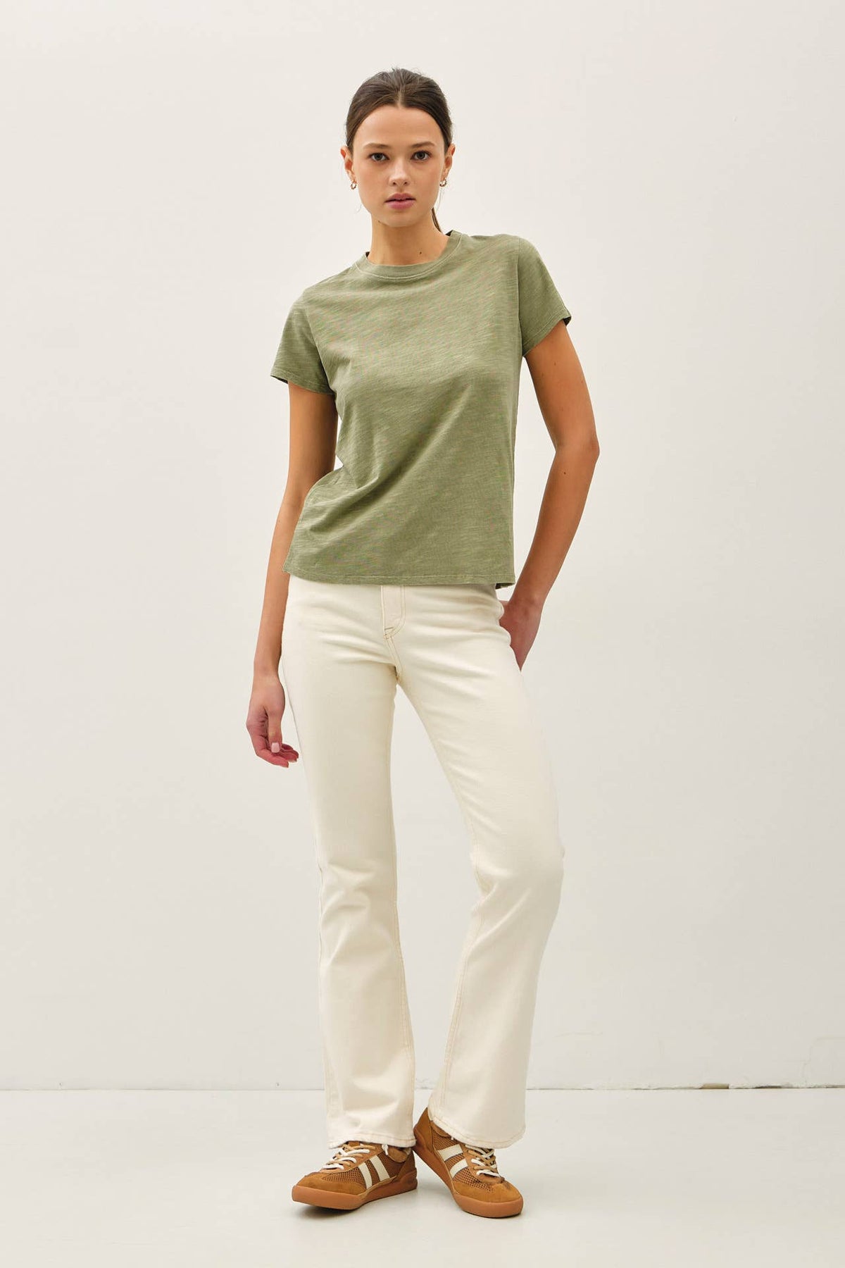 NEW COLOR-CLASSIC CUT ACID WASH COTTON T-SHIRT