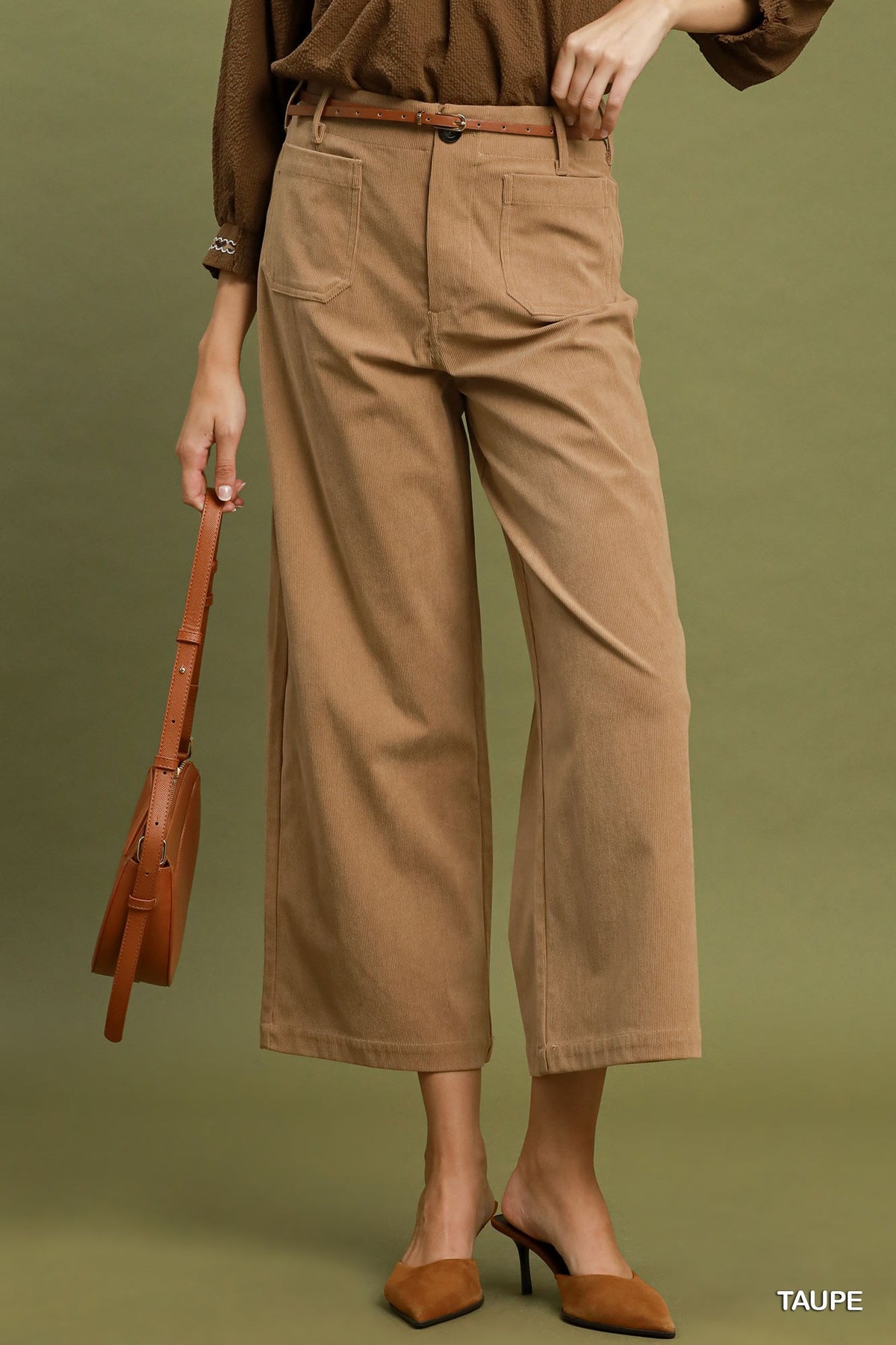 Corduroy Wide Leg Pants