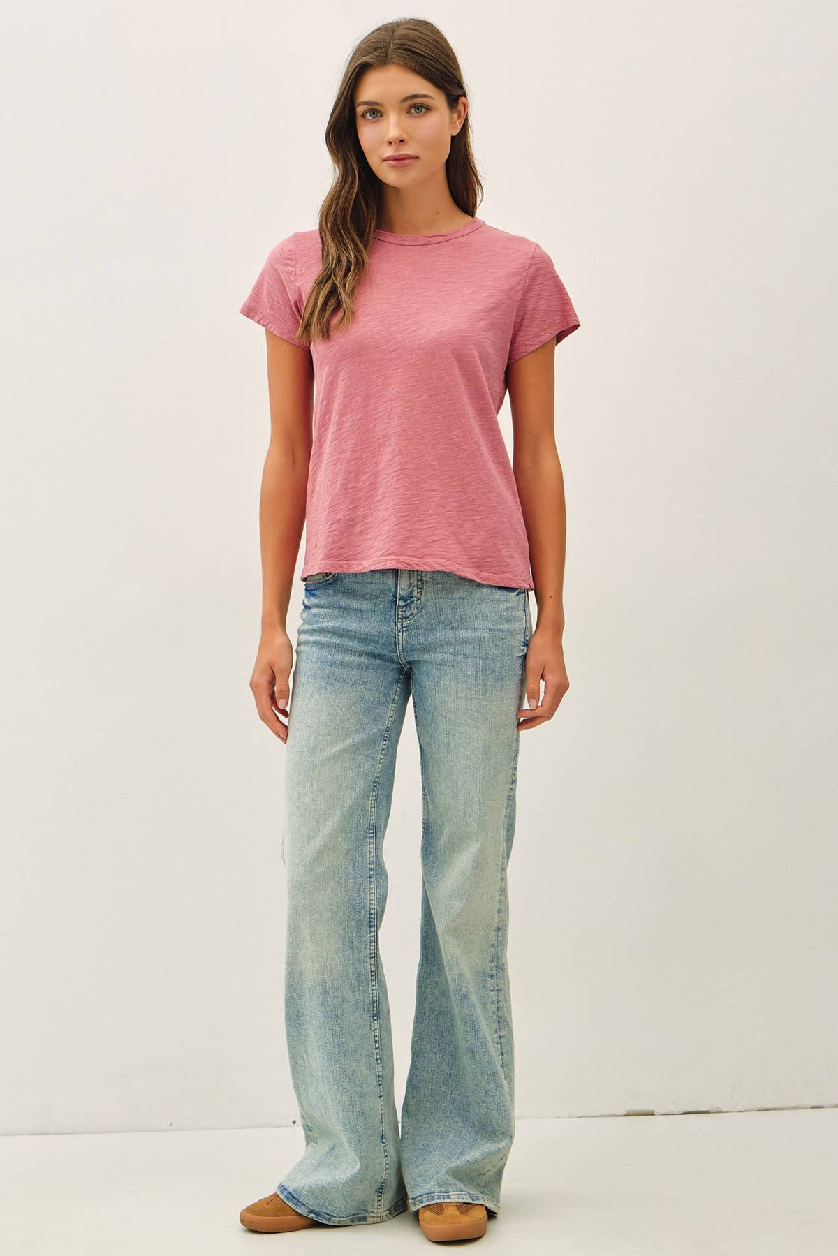 NEW SHADE-GARMENT DYED COTTON SLUB TEE