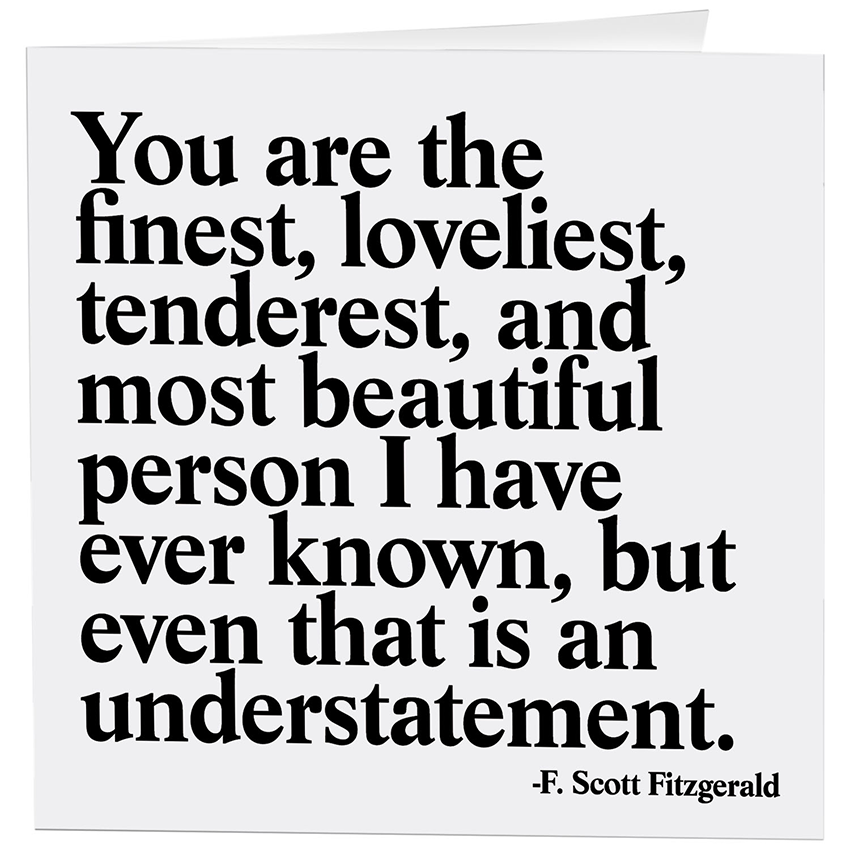 Cards - You Are The Finest - Love - (Fitzgerald)