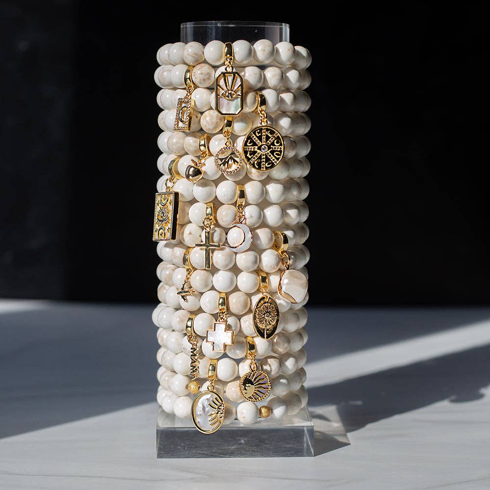 Eye Charm, Mother of Pearl, Charm Bar, Bag Charm