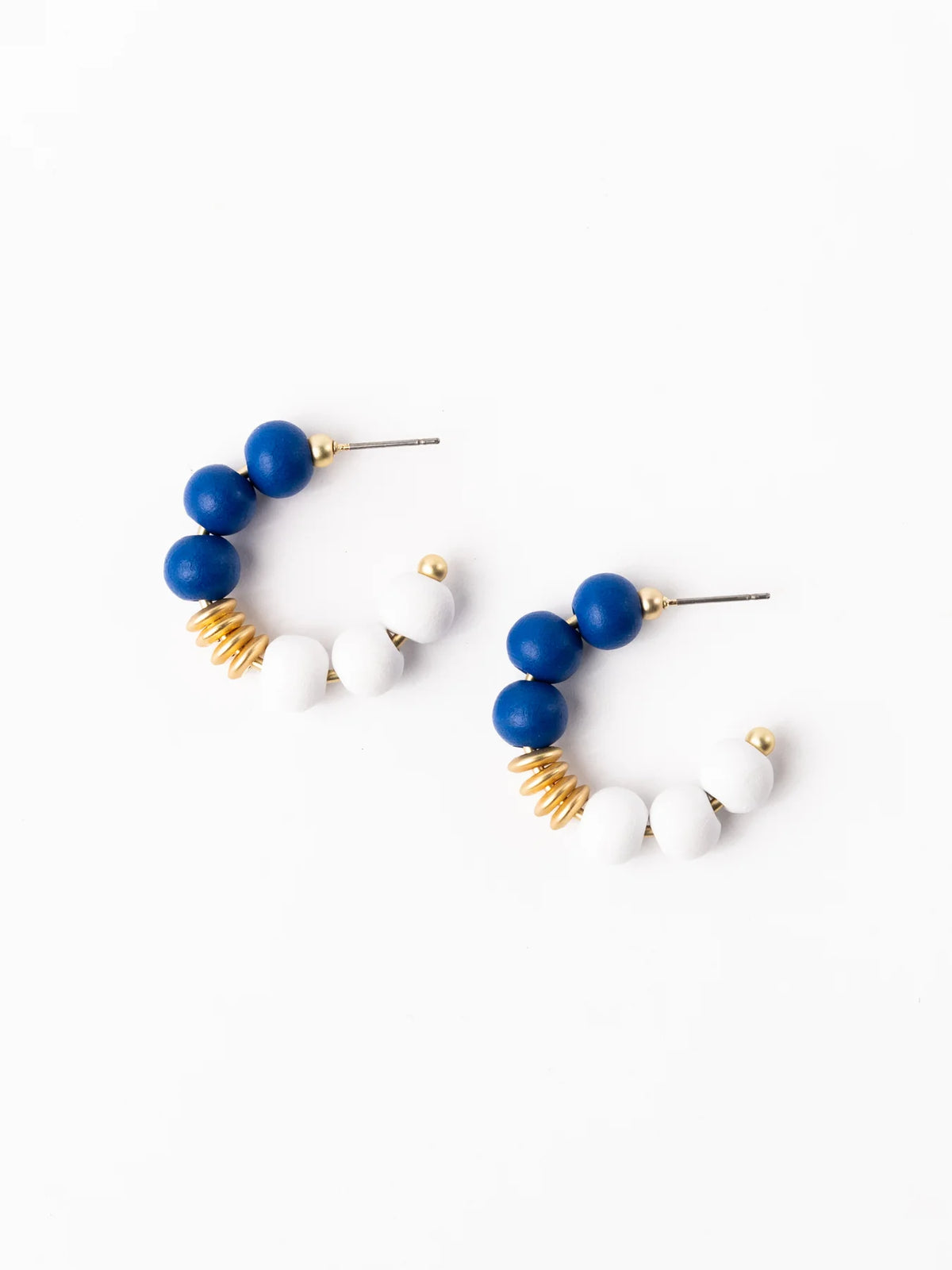 Kelly Earrings | Blue + White