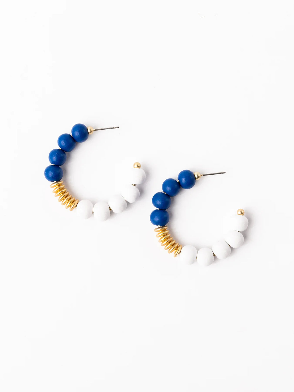 Kelly Earrings | Blue + White