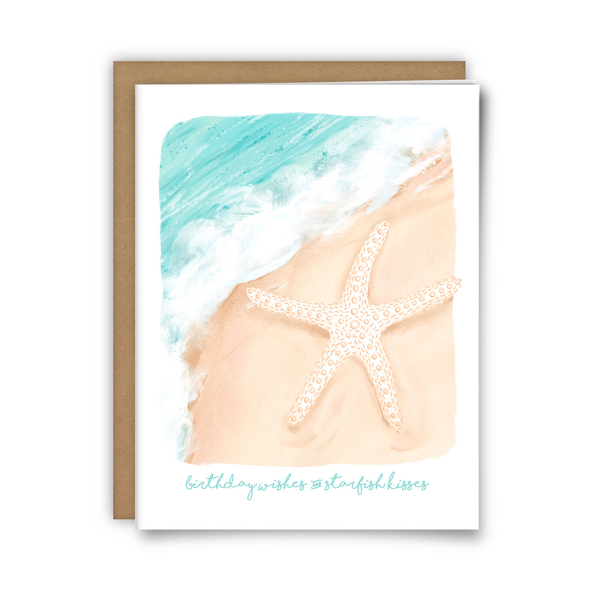 Starfish Birthday Card, Beach Birthday Card,