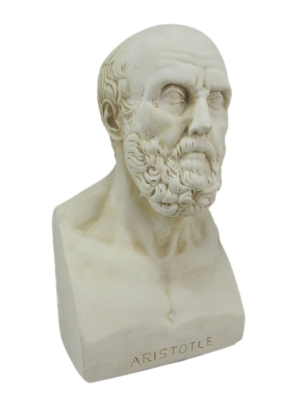 Aristotle and Homer Bust Antique White Plaster Bookends