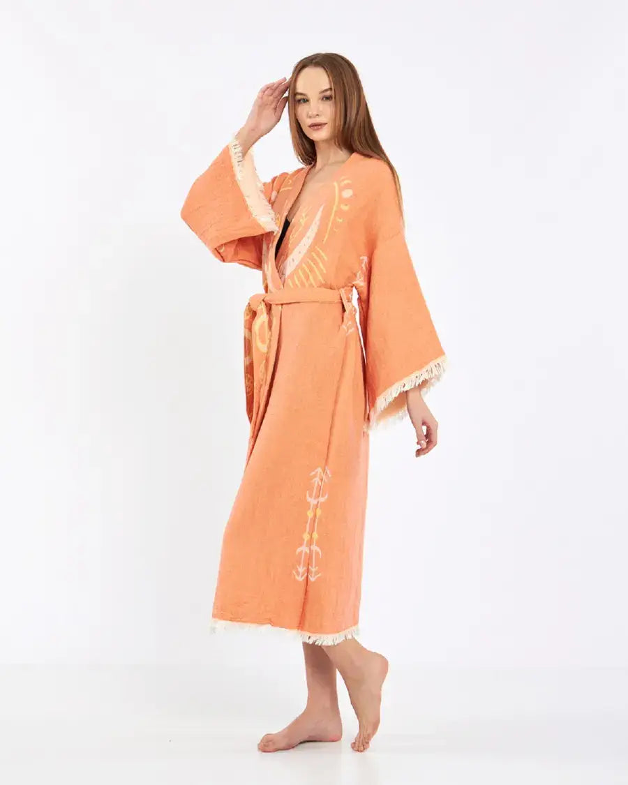 Evil Eye Kimono, Jacquard Kimono, Festival Kaftan Kimono