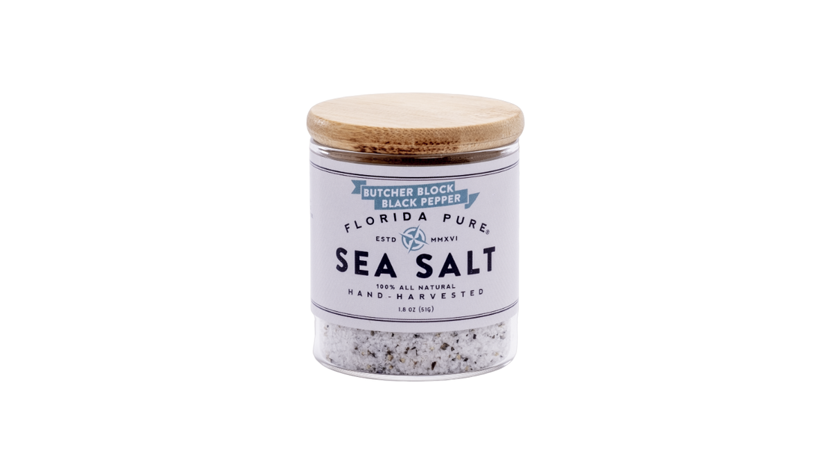 Flaked Sea Salt- Black Pepper Infused Sea Salt All-Natural
