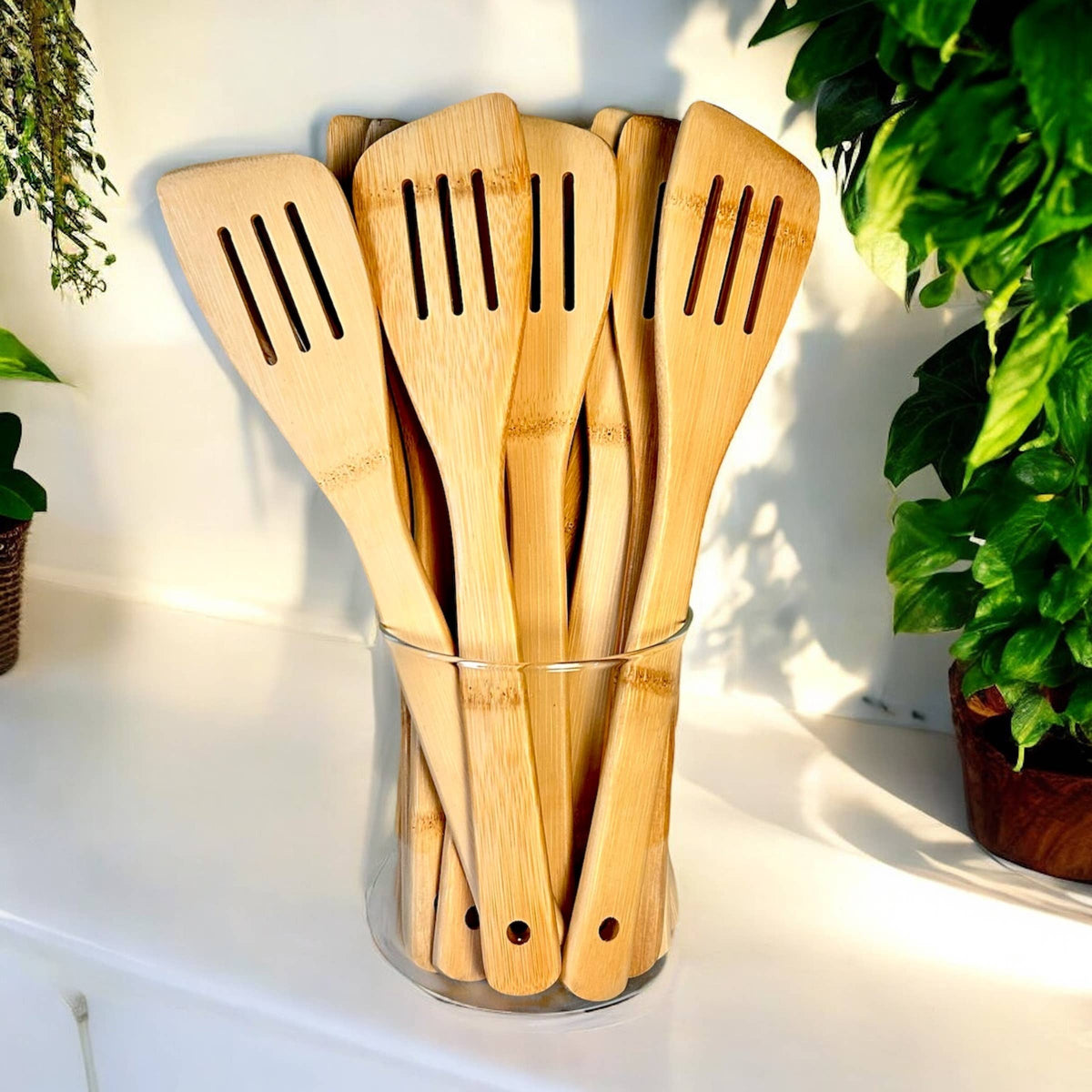 Bamboo Kitchen Utensil | Slotted Spatula
