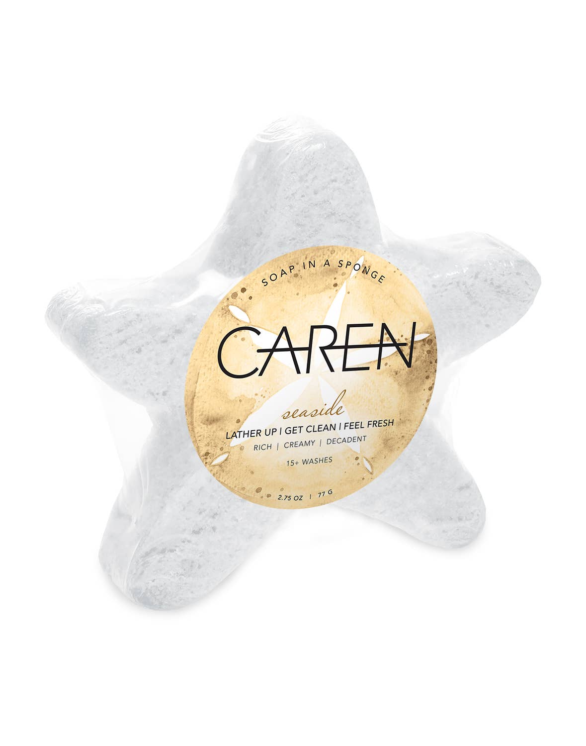 Seaside White Starfish Shower Sponge