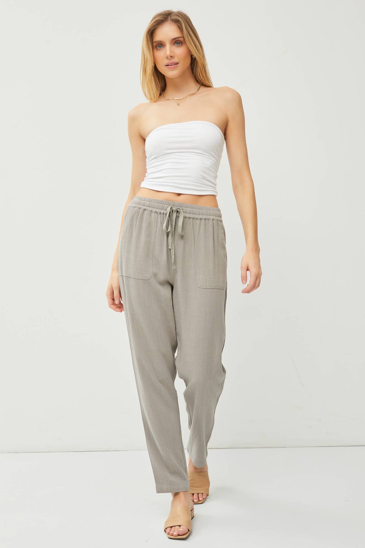 LINEN DRAWSTRING JOGGERS