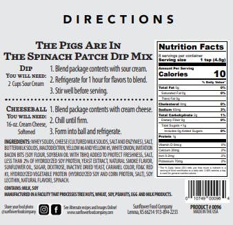 The Pigs in the Spinach Patch Dip Mix-Multiple Products in 1