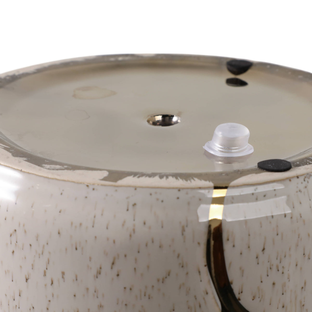 Ivory/Gold Resin Cloud Planter
