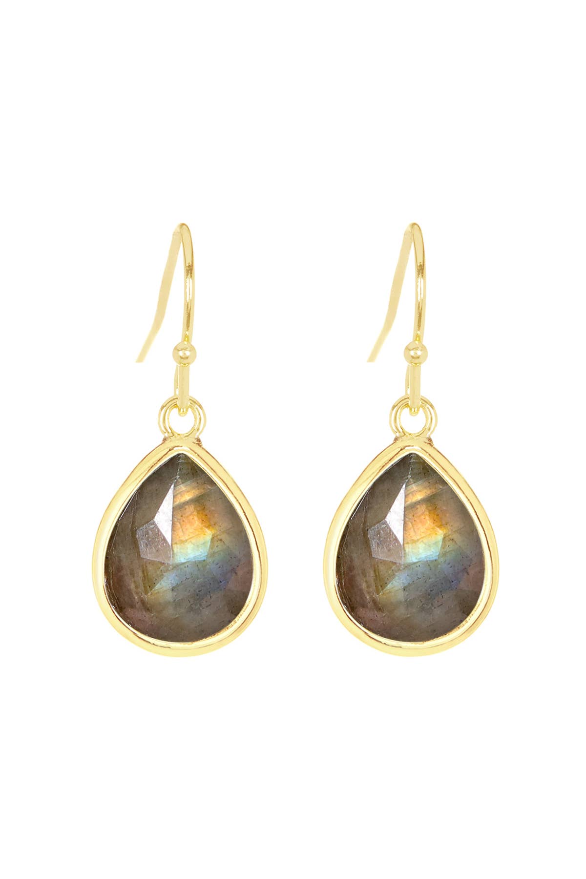 Labradorite Teardrop Earrings - GP