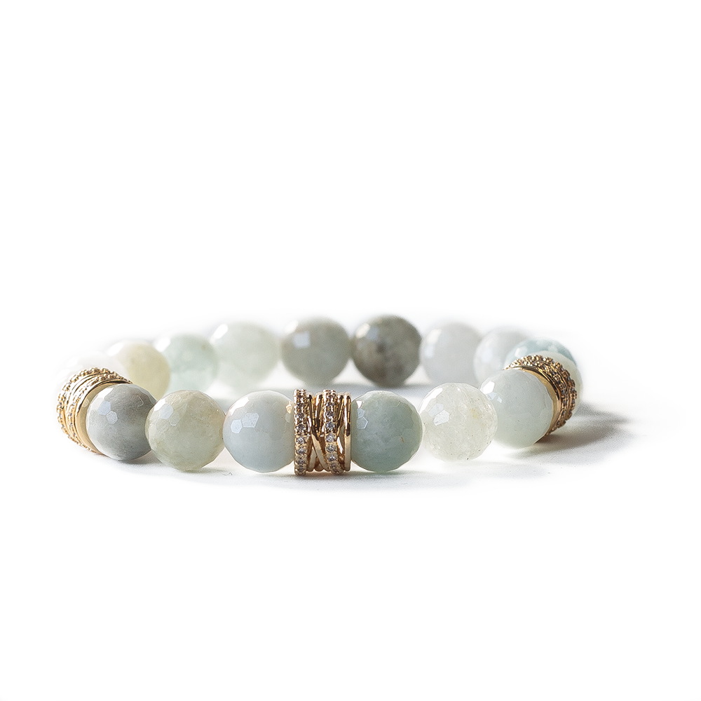 Gemstone Bracelet-10mm-Aquamarine