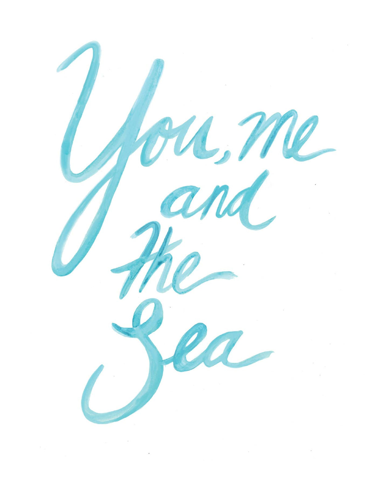 You Me and the Sea Coastal Greeting Card