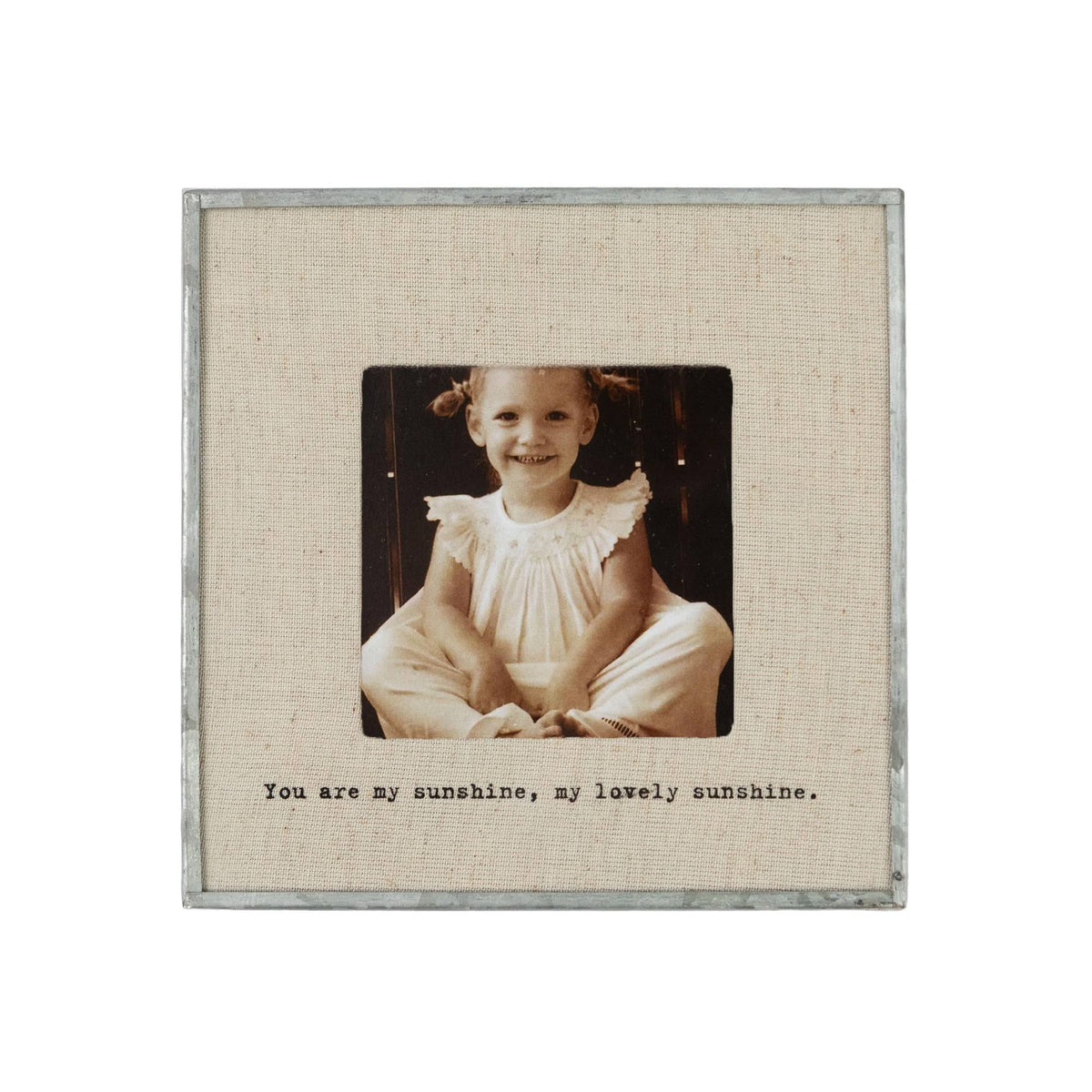 You Are My Sunshine Linen Photo Frame 6”x6