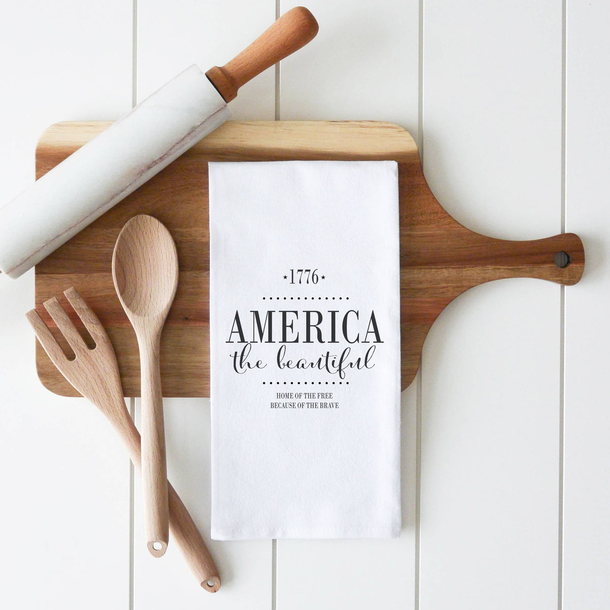 Home of The Free Tea Towel