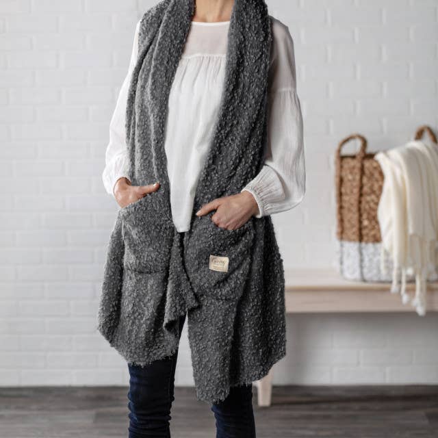 Giving Shawl - Charcoal