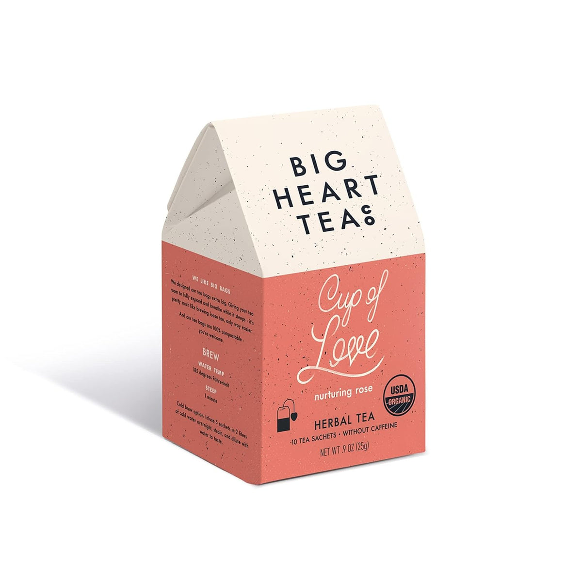Big Heart Tea Co - "Cup Of Love" Caffeine Free Herbal Tea - 10 Count