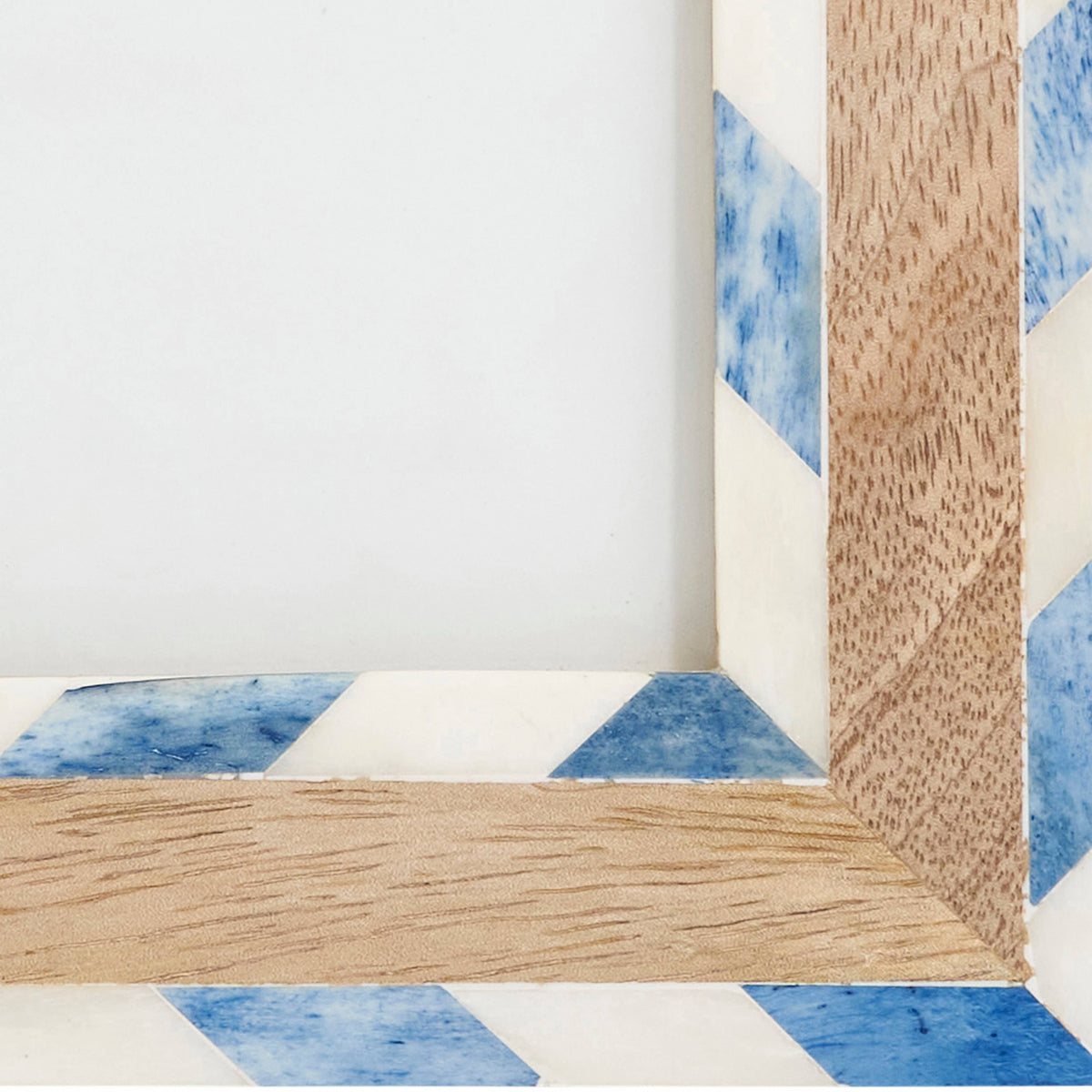 Chevron and Wood Crafted Bone Photo Frame