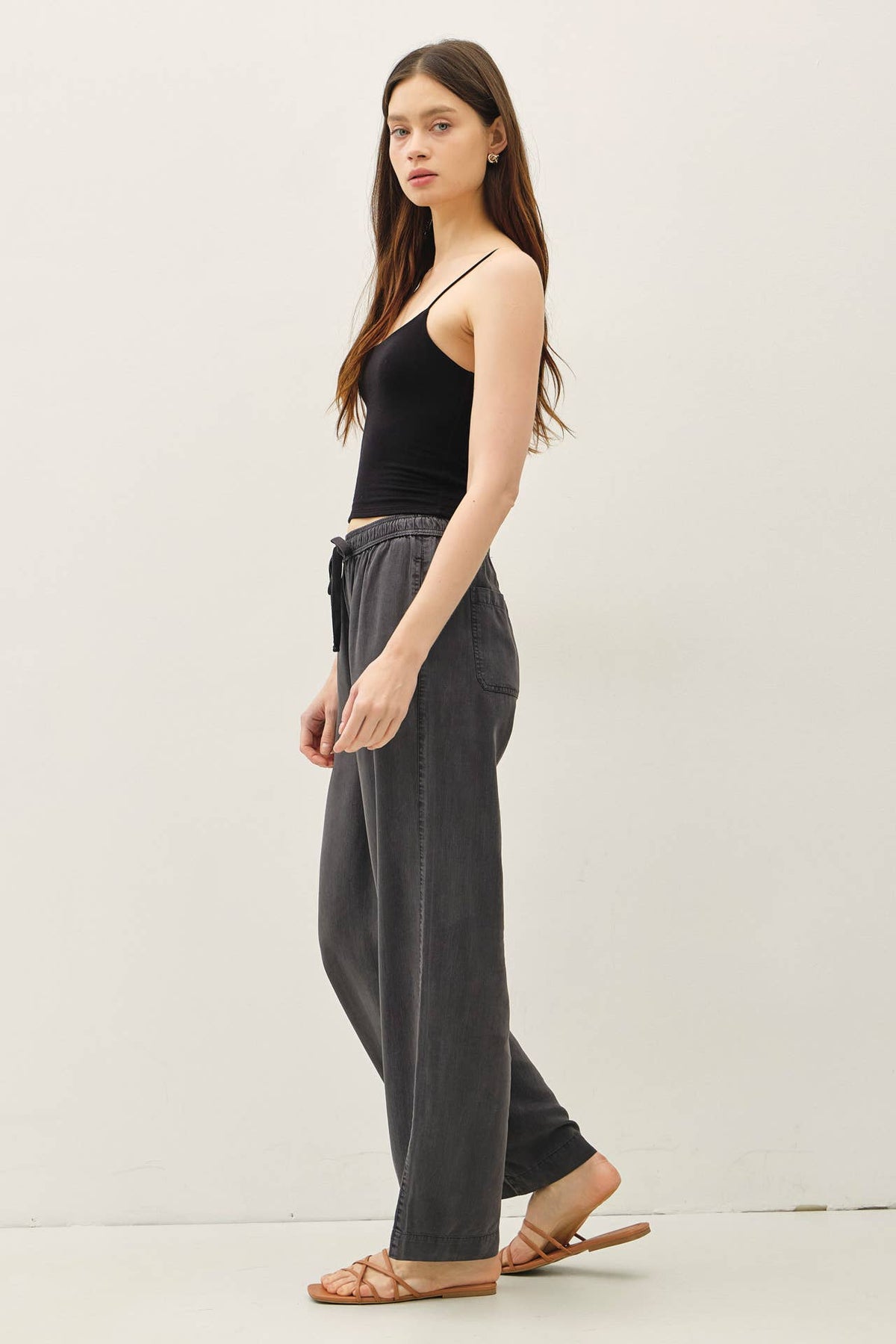 TENCEL WIDE LEG PANTS