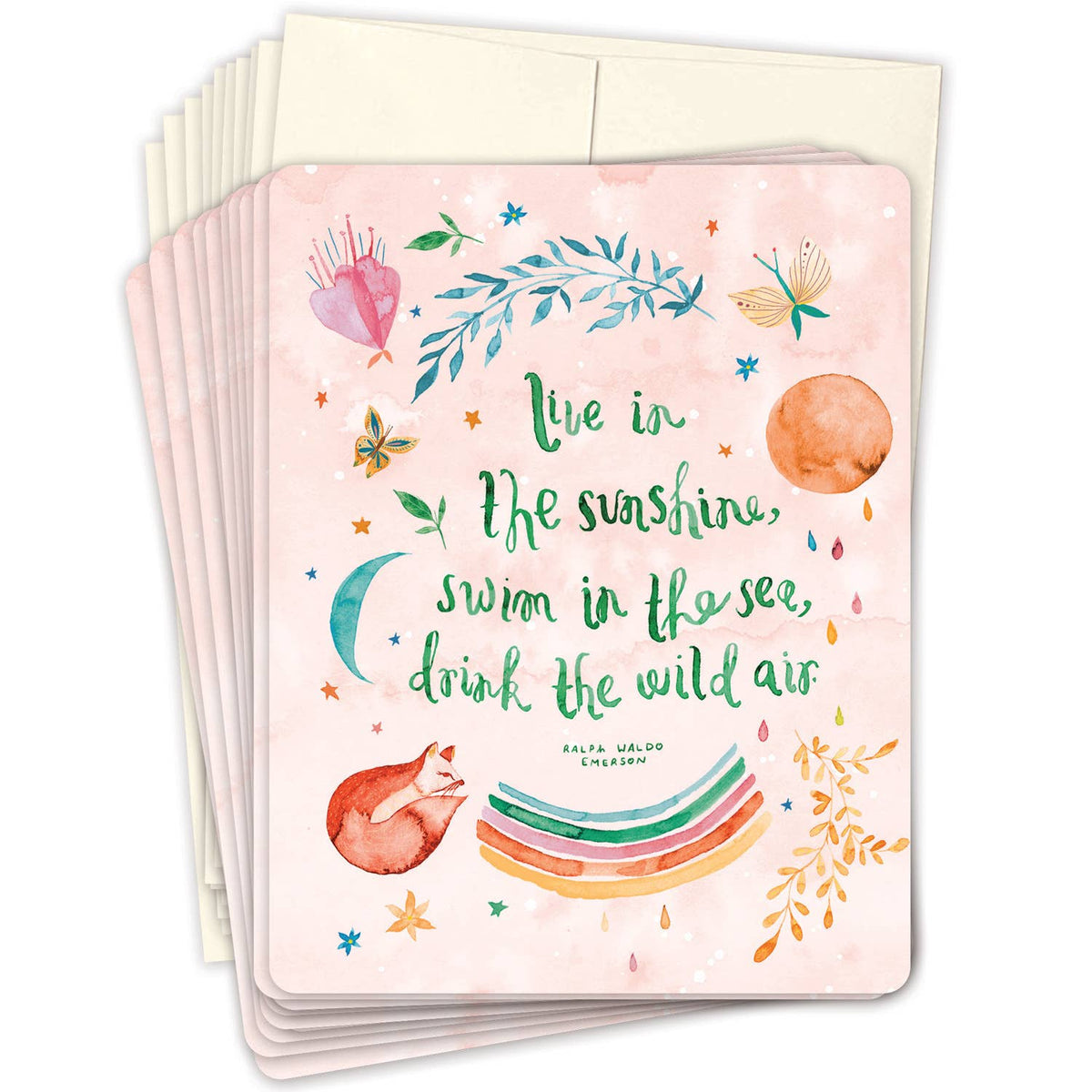 Live In The Sunshine Boxed Notecard - Set of 10