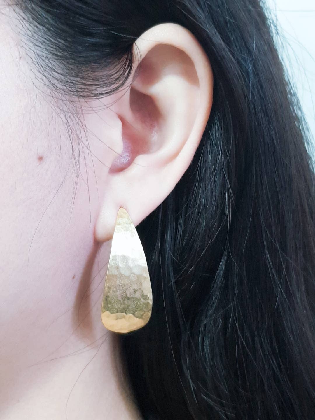 Hammered Teardrop Earrings - GF