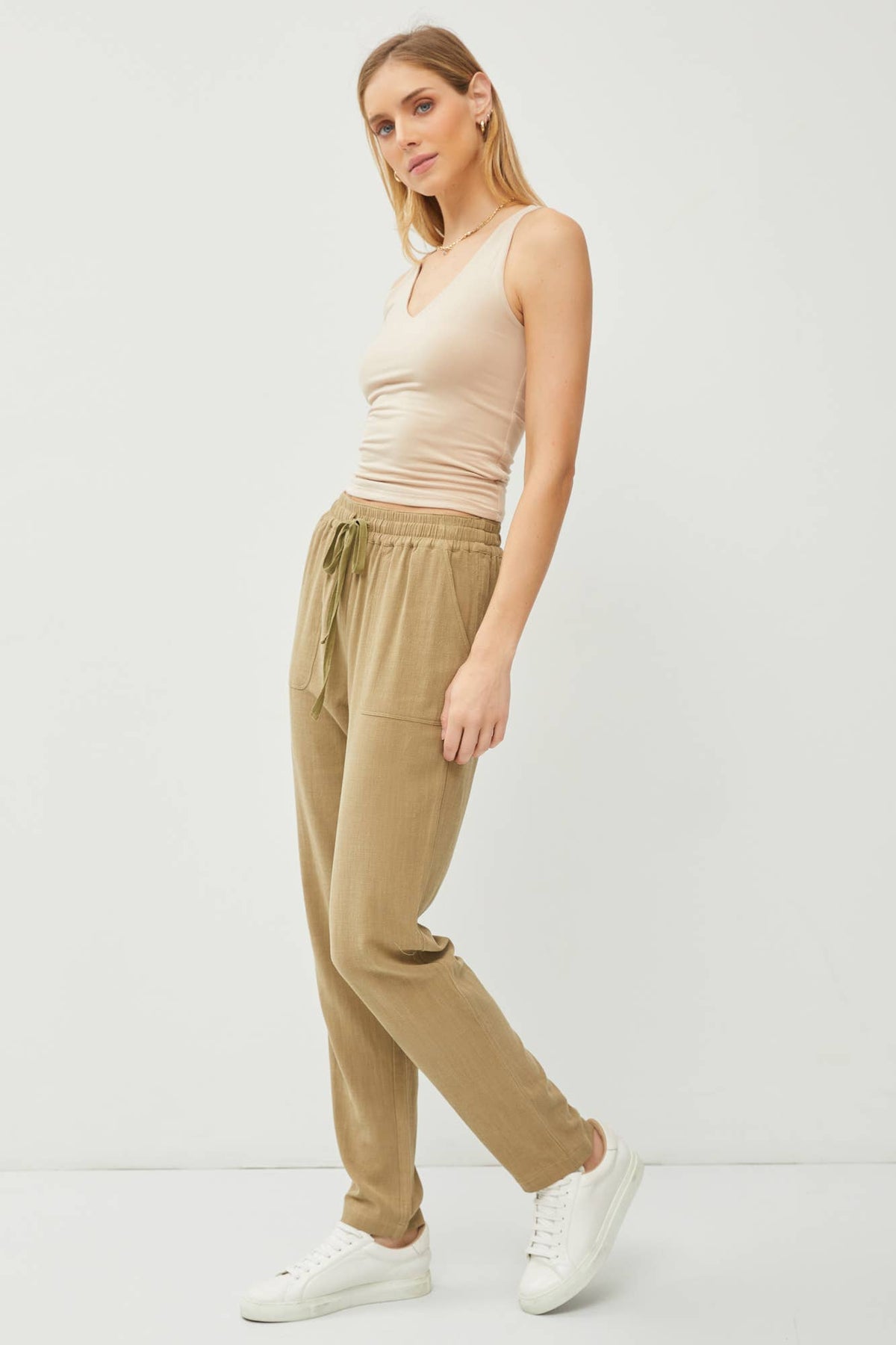 LINEN DRAWSTRING JOGGERS