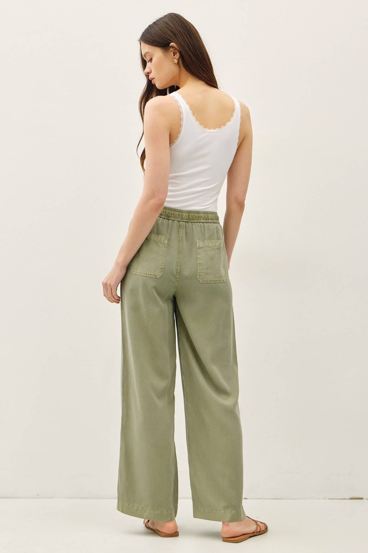 TENCEL WIDE LEG PANTS