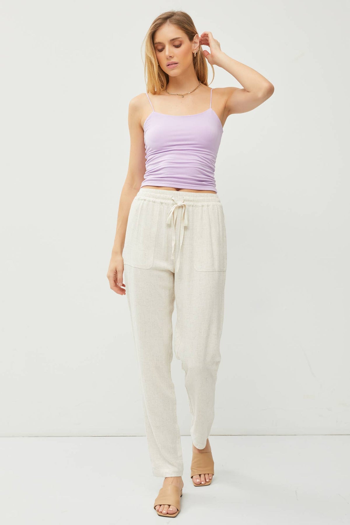 LINEN DRAWSTRING JOGGERS
