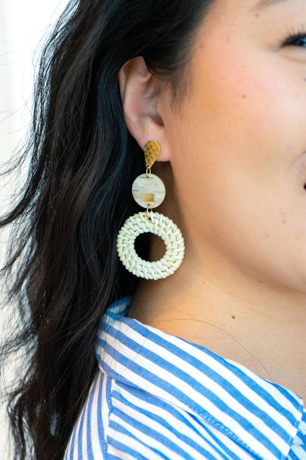 Lana Earrings - Light Rattan // Resort, Jewelry