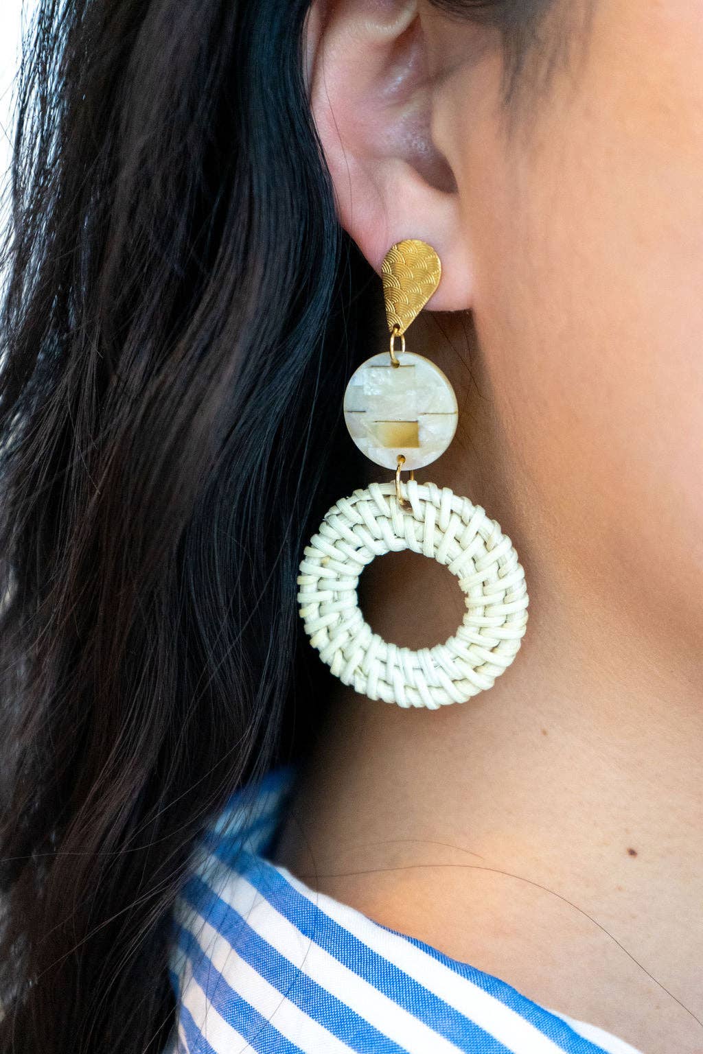 Lana Earrings - Light Rattan // Resort, Jewelry