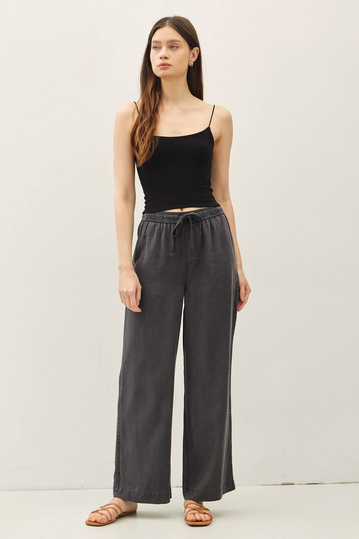 TENCEL WIDE LEG PANTS