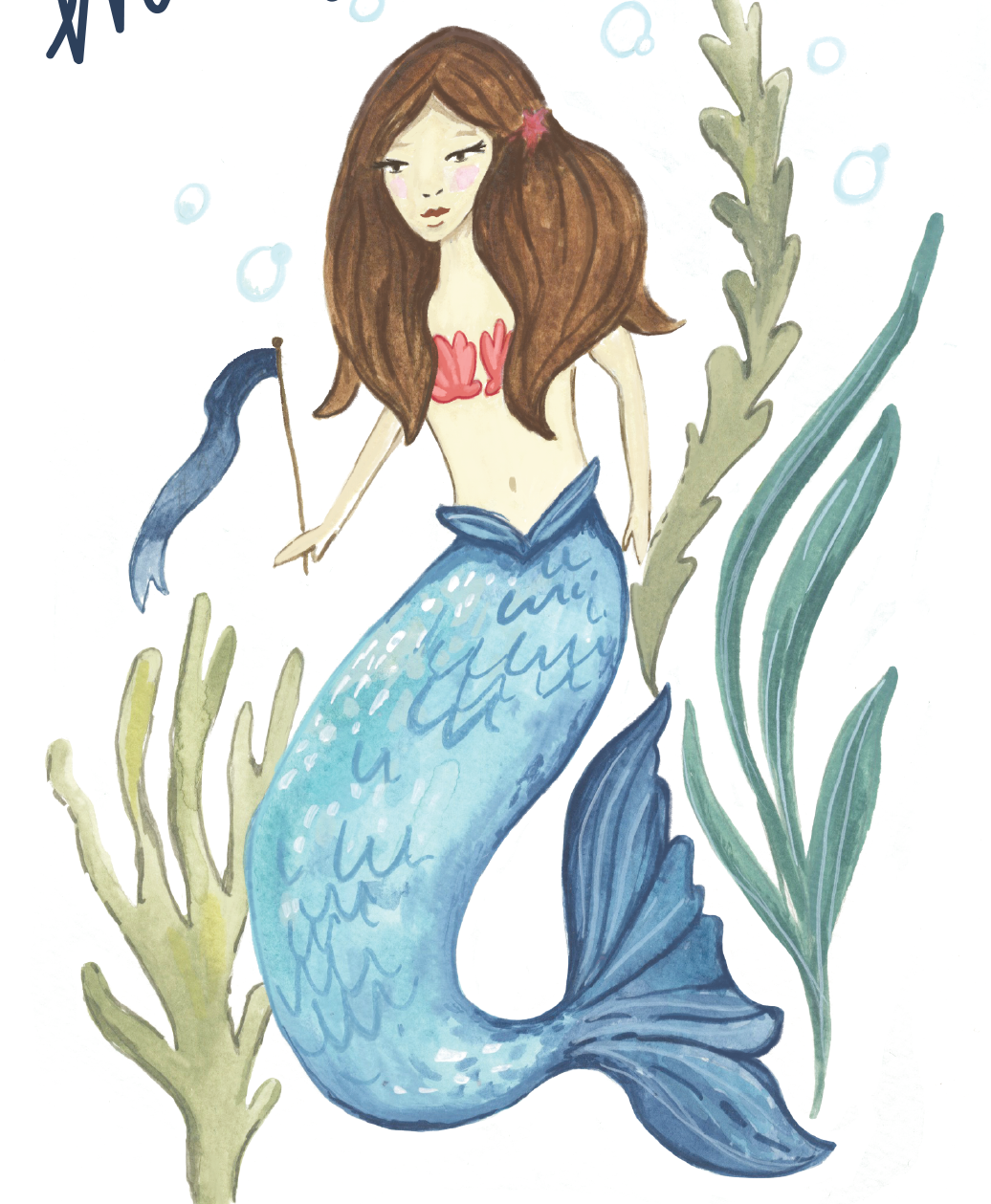 Mom You're A Treasure Mermaid Greeting Card