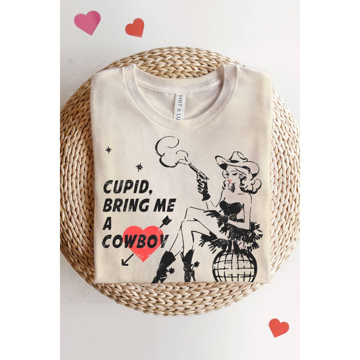CUPID BRING ME A COWBOY MINERAL GRAPHIC TEE