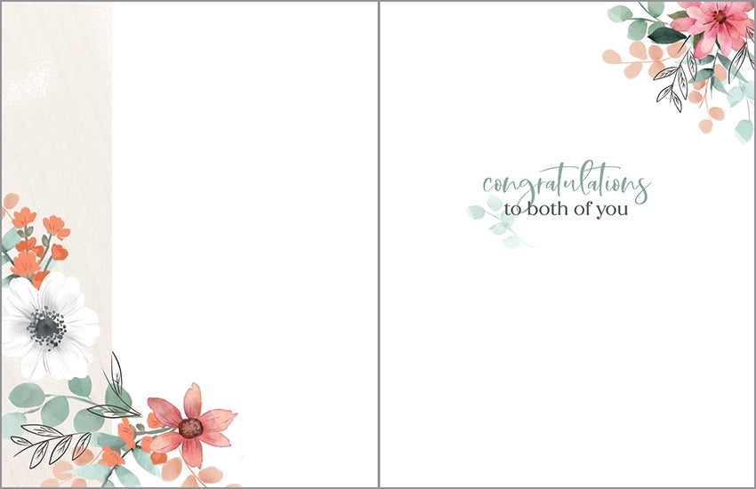 Wreath Wedding Day Greeting Card