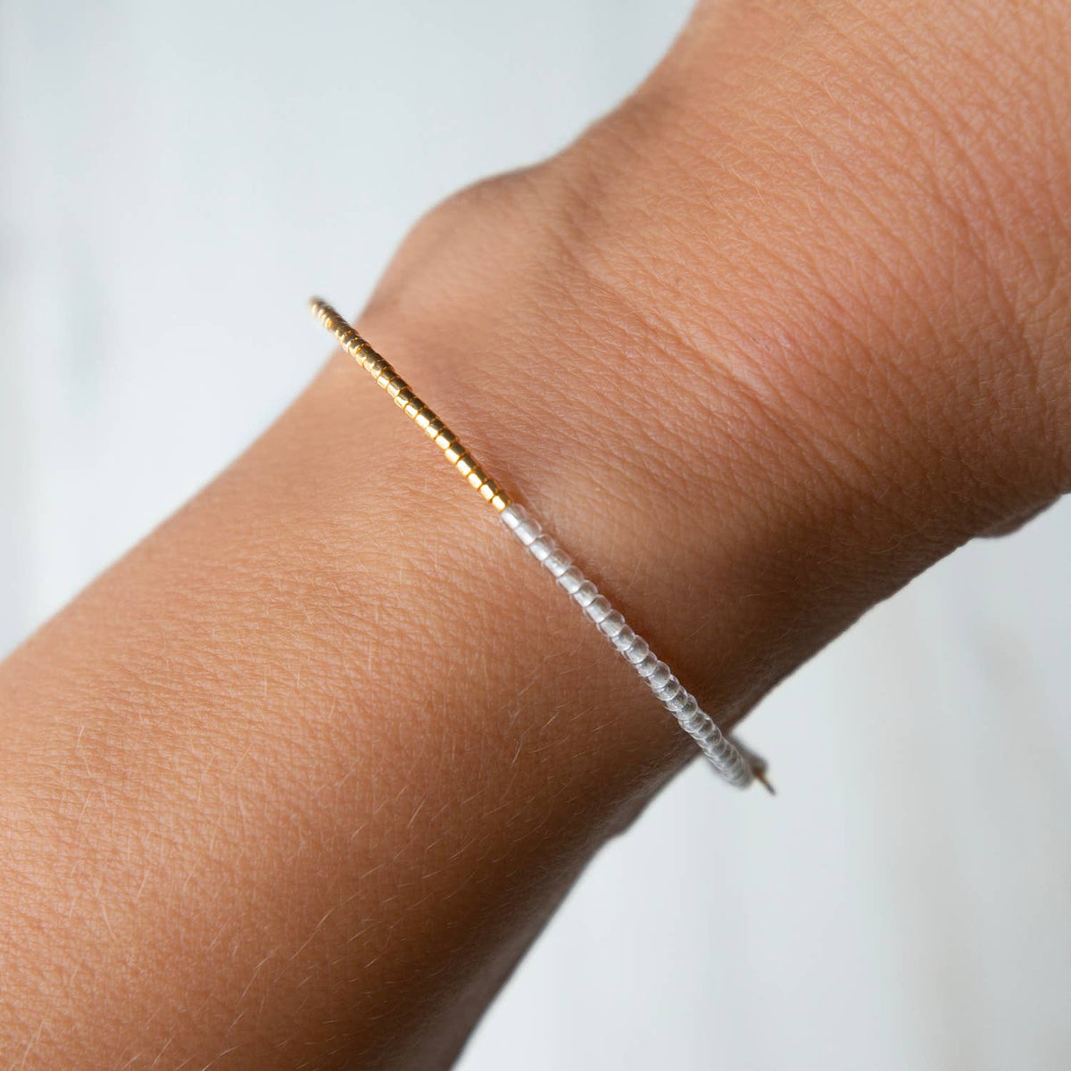 Norah Bangle-Pearl | Beaded Bracelet | Delicate Jewelry