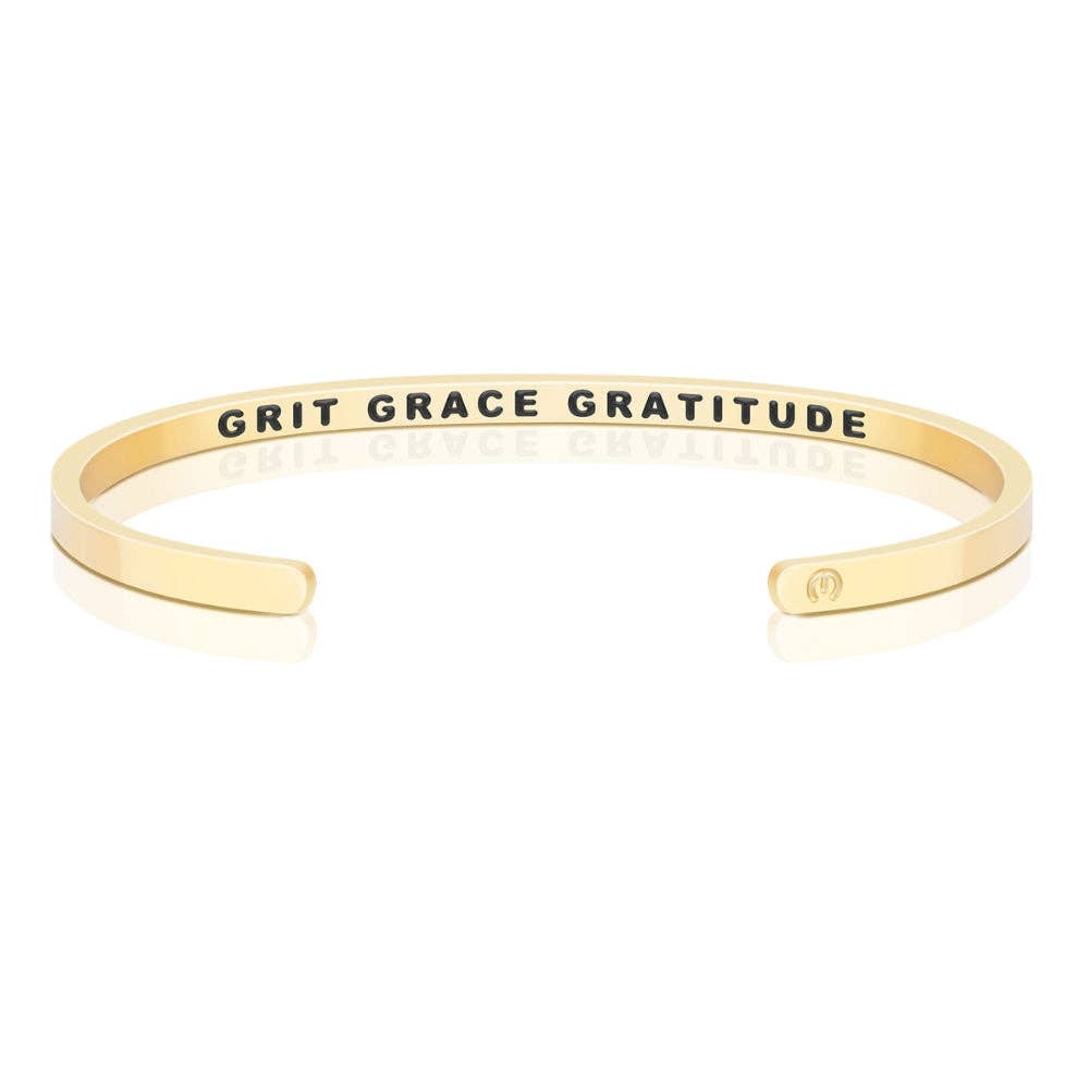 Grit Grace Gratitude bracelet - inspirational quote jewelry