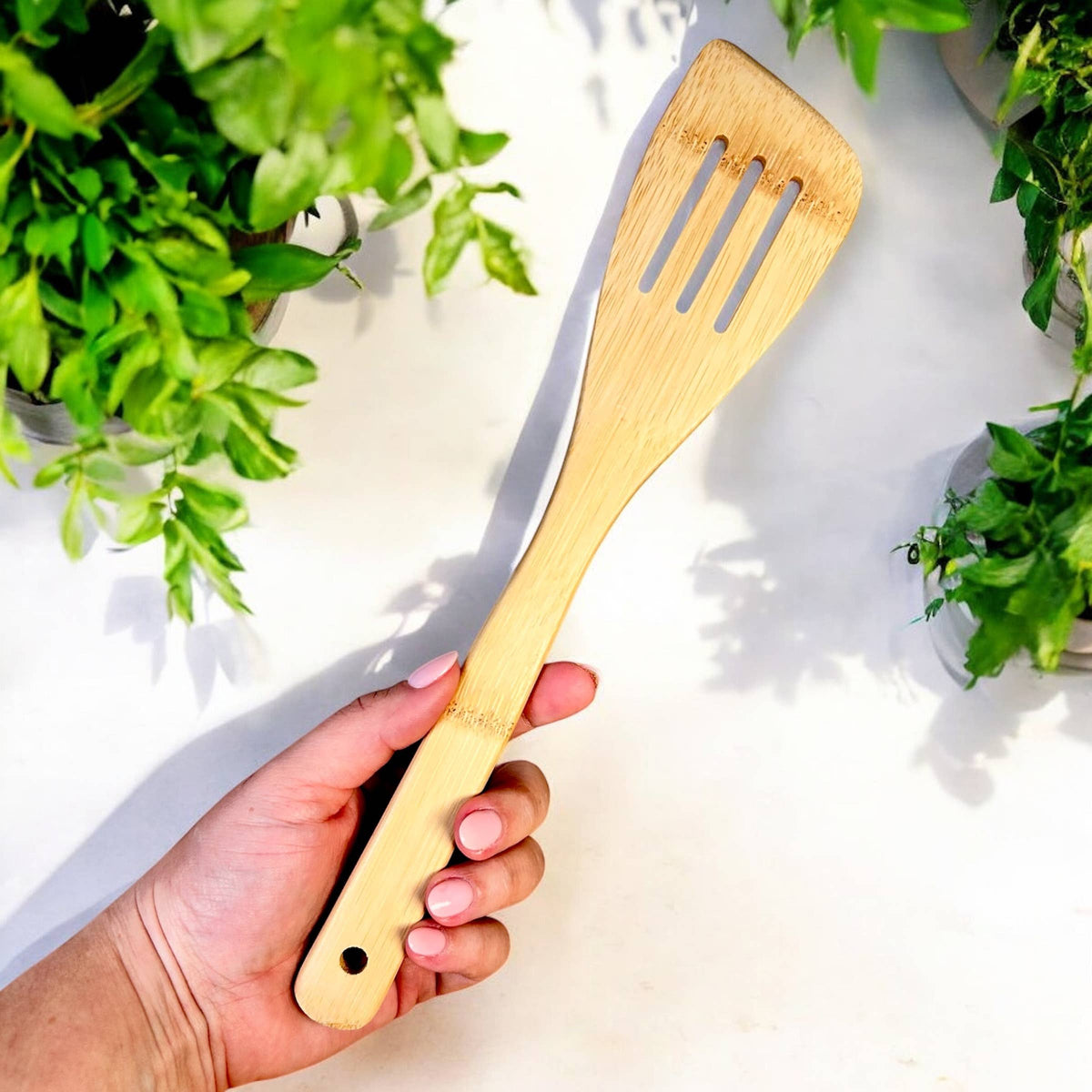 Bamboo Kitchen Utensil | Slotted Spatula